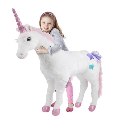 Unicorn gigant din plus, 114 cm, Melissa&Doug 8801 - imagine 9
